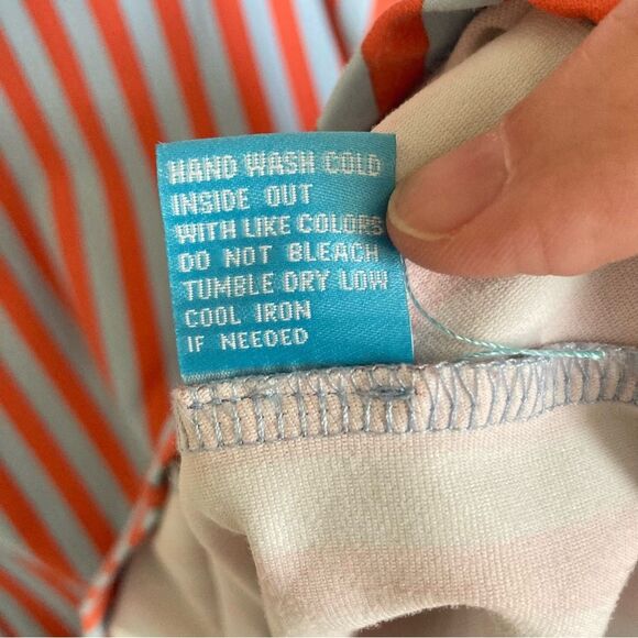 J. Mclaughlin women’s Helena Dress size XS. Sea blue and coral color. EUC! 😍 - Picture 9 of 9